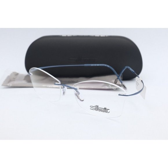 New Silhouette SPX 5515-4640 Aqua Blue Cat Eye Eyeglasses Clear Lenses 52mm